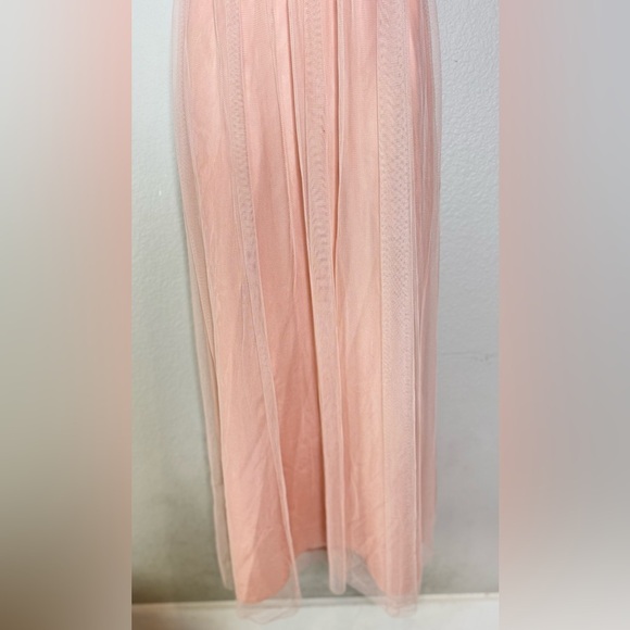 Amsale Evening Dress Long One Shoulder Powder Pink Size 2 - Picture 3 of 12